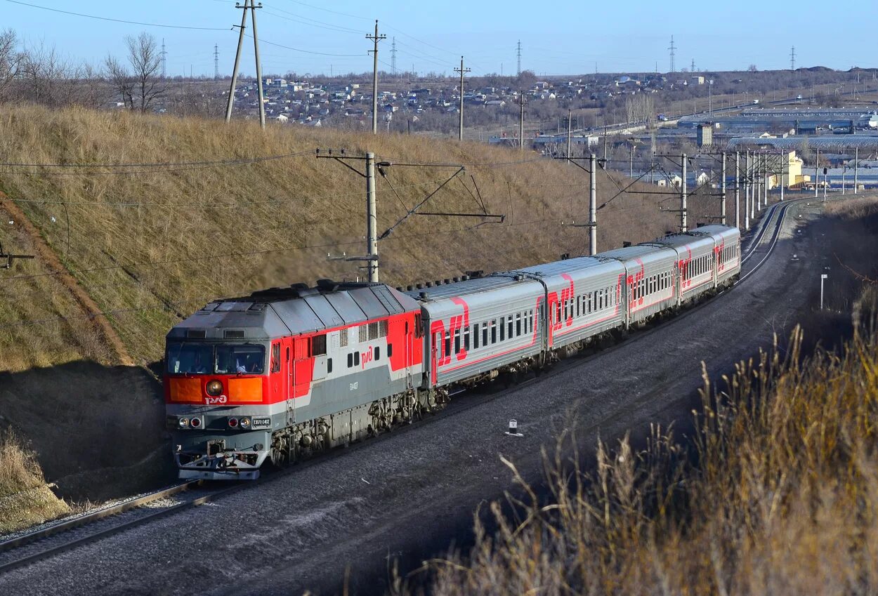 Поезд волгоград фото ТЭП70-0402 - Photo - RailGallery