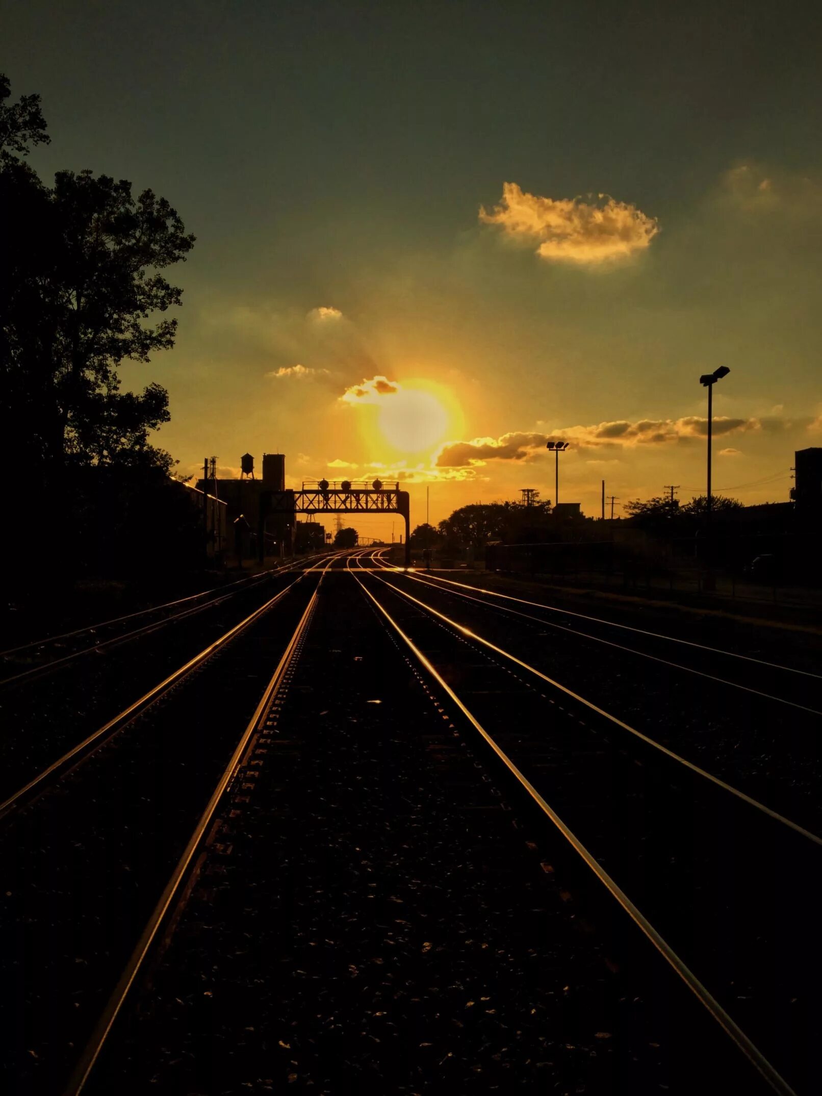 Поезд закат фото Sunset Train