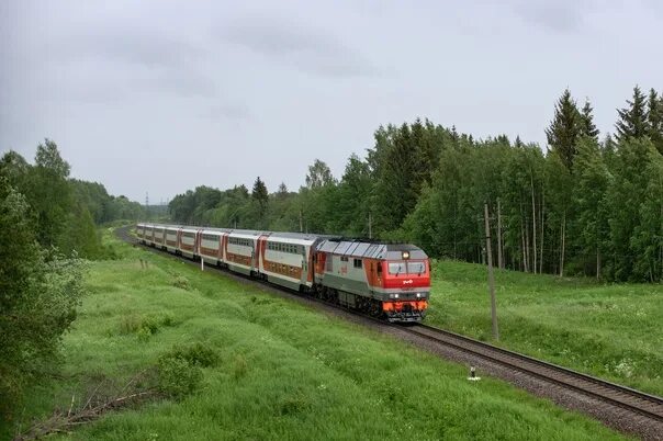 Поезда фото отзывы Хорошего вечера! ТЭП70БС-317 с поездом № 43 Кострома - Санкт-Петербург Россия, Т