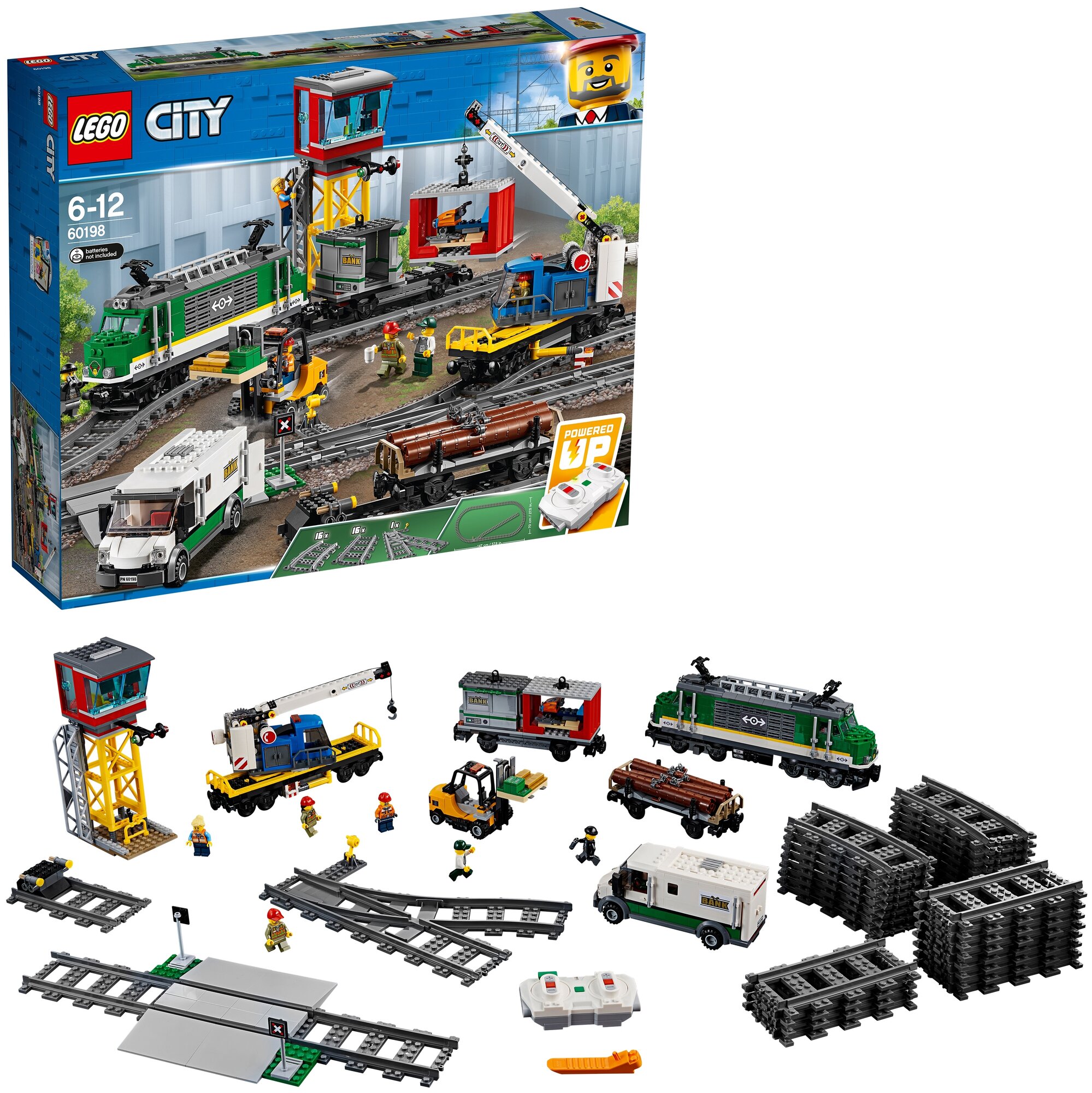 Поезда лего сити фото Конструктор LEGO City Trains 60198 Товарный поезд - купить в интернет-магазине п