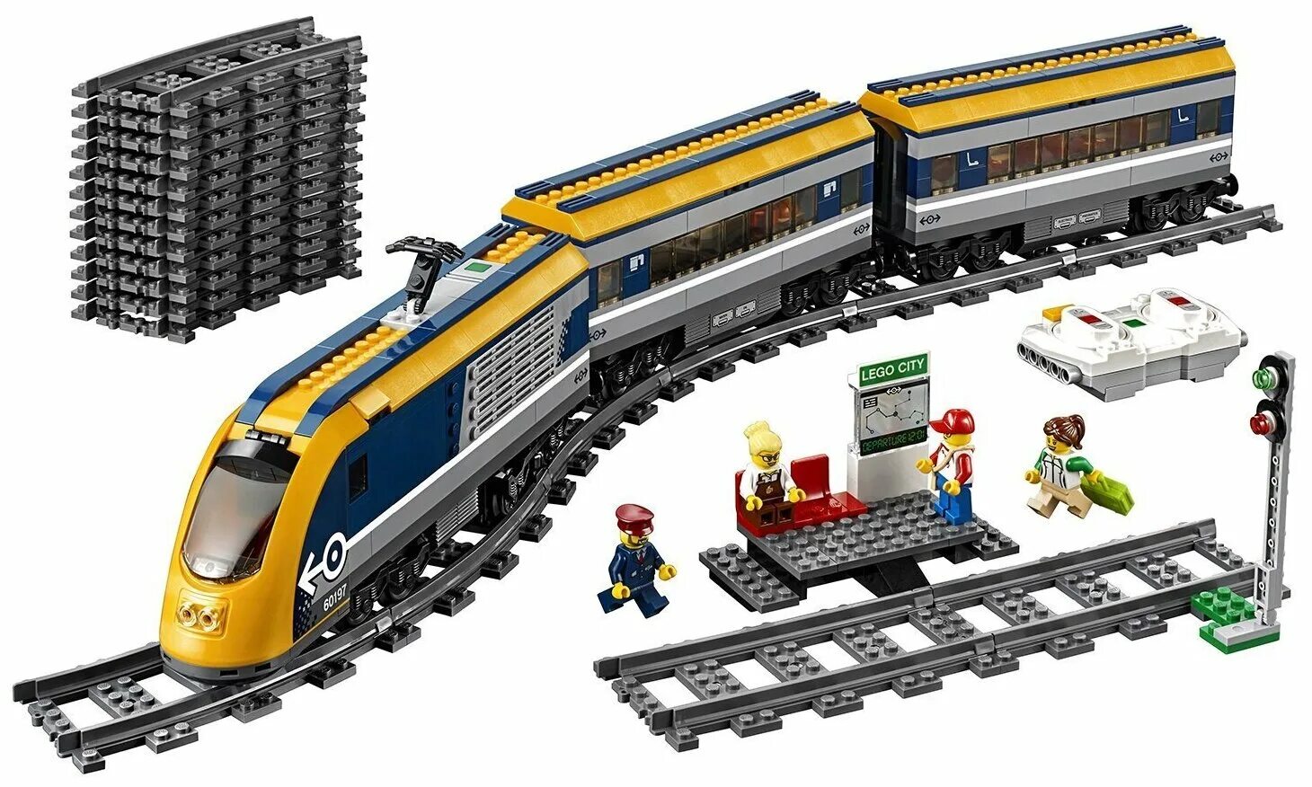 Поезда лего сити фото Конструктор LEGO City Trains 60197 Пассажирский поезд - купить в интернет-магази