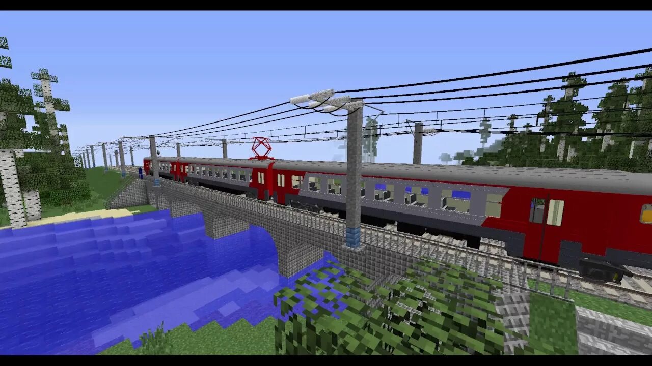 Поезда майнкрафт фото Дневник майнкрафтера № 1 Майнкрафт электричка РЖД Minecraft RZD RealTrainMod Мет