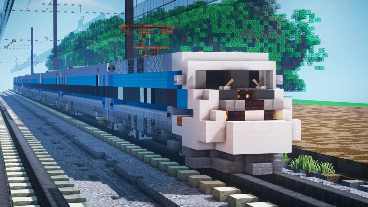 Поезда майнкрафт фото Minecraft Amtrak X2000 High Speed Train Tutorial - YouTube