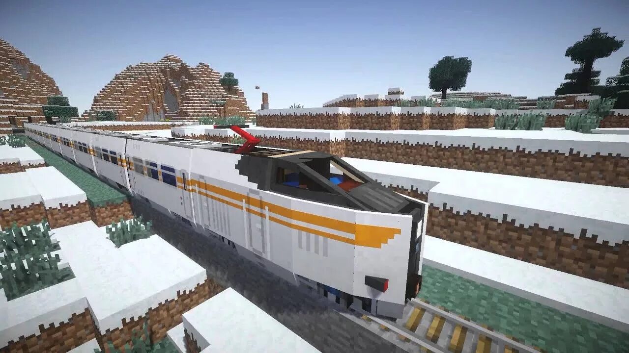 Поезда майнкрафт фото TrainCraft -Electric locomotive Ride- Minecraft HD 1080p - YouTube