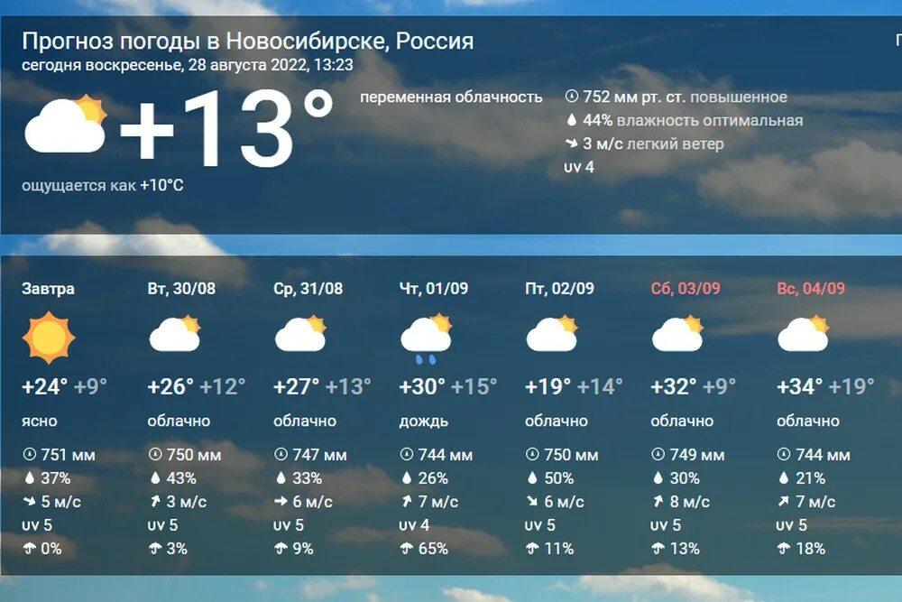Погода новосибирск сегодня фото Тропическую жару до +34 обещают синоптики новосибирцам в начале сентября