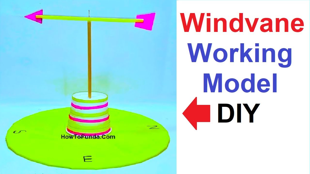 Погода самоделки WIND VANE working model for science exhibition project howtofunda - YouTube