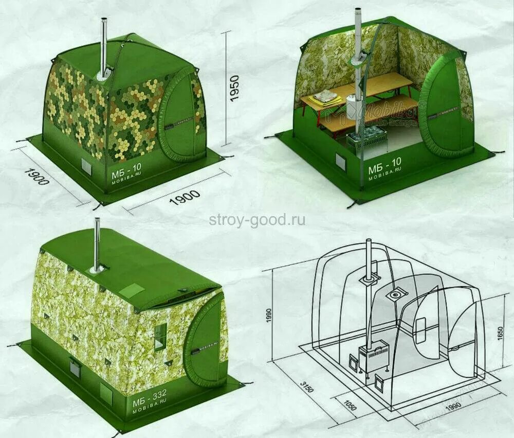 Походная баня чертежи Какую печку выбрать для походной бани? Рейтинг производителей шатров для мобильн