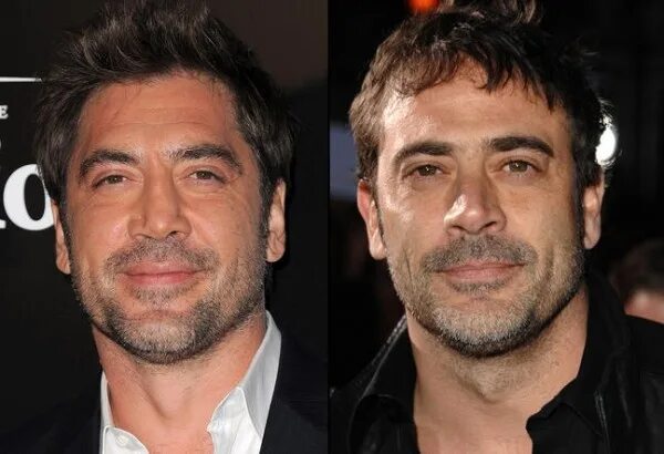 Похожие артисты друг на друга фото Javier Bardem and Jeffrey Dean Morgan, separated at birth...these are not the sa