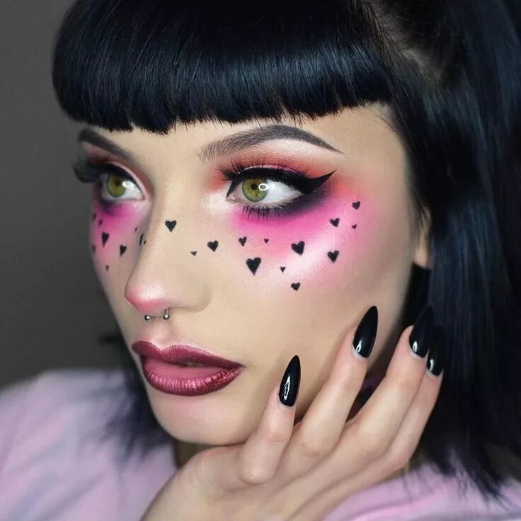 Похожий макияж Amazing heart freckles makeup created by @pennold Follow @youcamapps for more ma