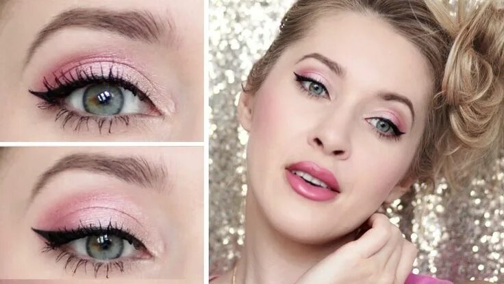 Похожий макияж Tuto maquillage pour la Saint Valentin ❤ Look rose de soirée romantique Maquilla