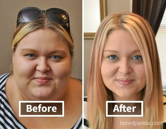 Похудение лица до и после фото Pin on Weight loss blogs