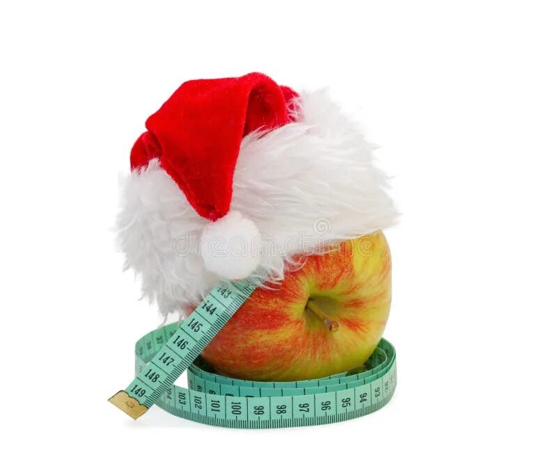 Похудеть к новому году картинки Apple with a Measuring Meter Stock Image - Image of holiday, food: 34445455