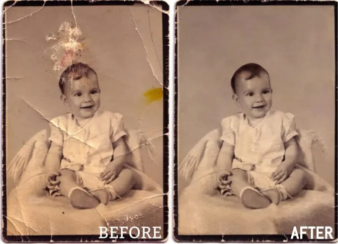 Поиск старых фото Do professional photo restoration by Iambilal Fiverr