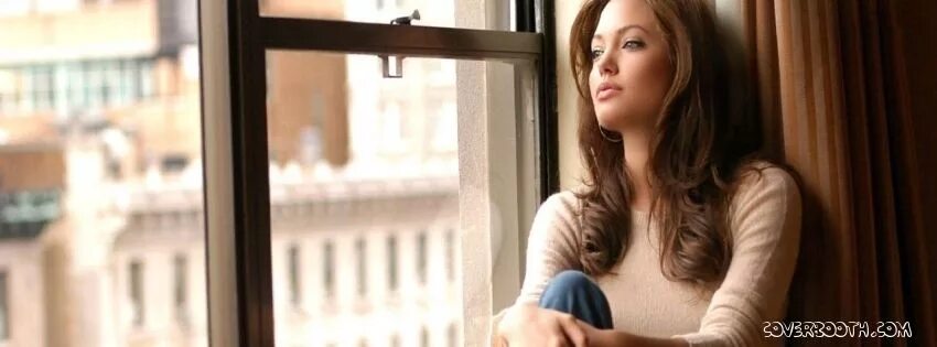 Пока ты на балконе листаешь фото анджелины angelina jolie sitting near window stunning hot wallpaper fb profile cover. hot 