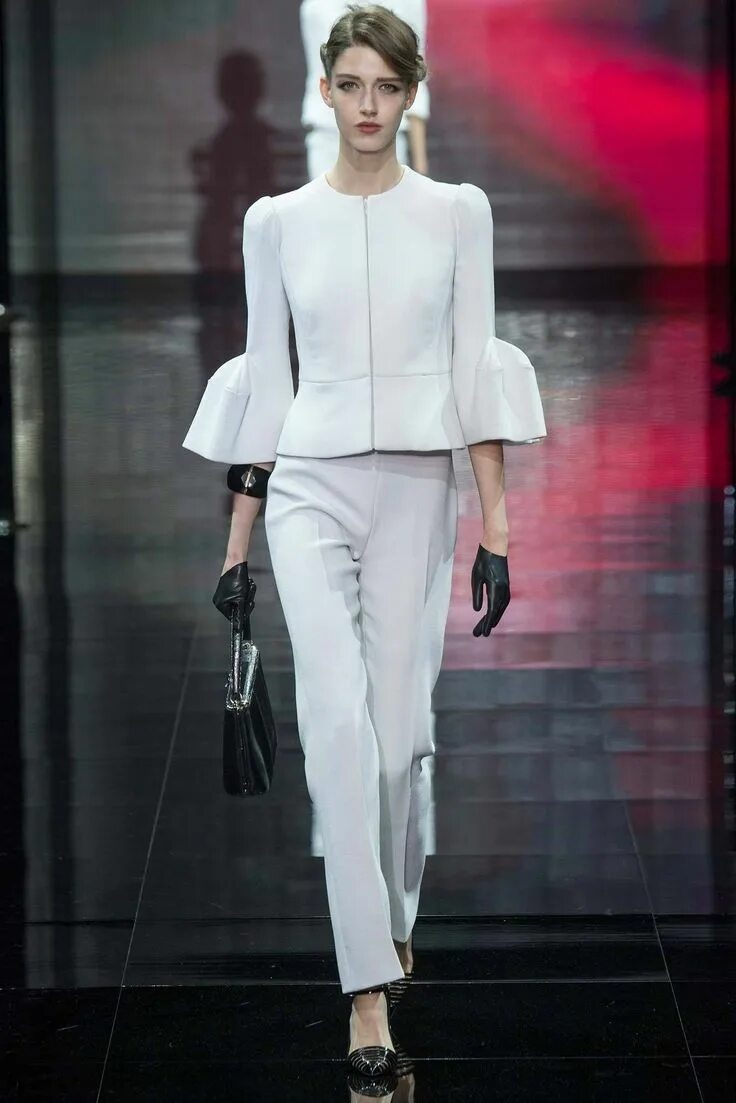 Показ мод женские костюмы Armani Privé Haute Couture fall 2014 collection Fab Fashion Fix Haute couture fa