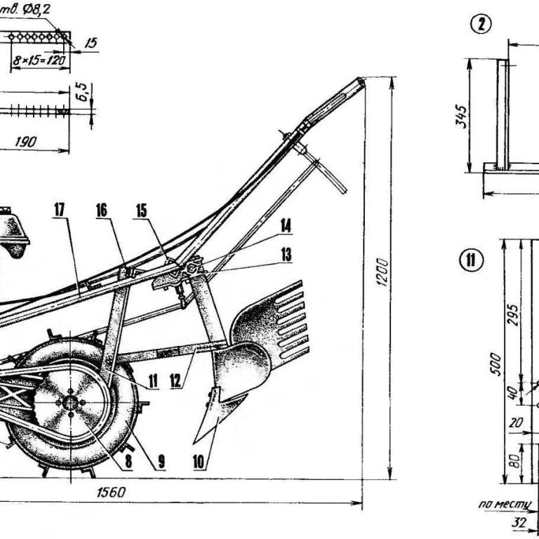 Показать чертежи самодельных мотоблоков Борона для мотоблока своими руками чертежи и размеры фото HobbiArt.ru