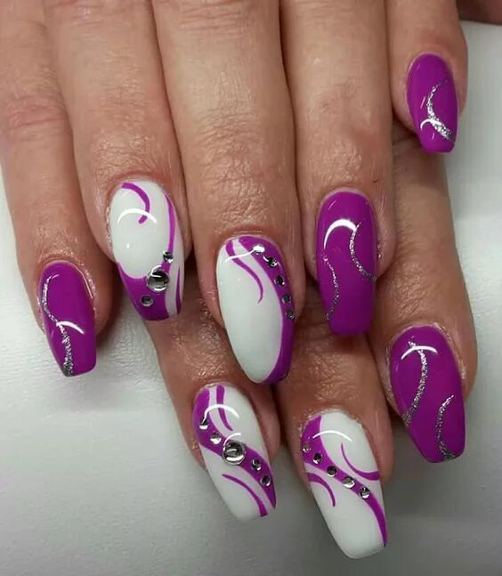 Показать дизайн красивого маникюра ⊰ ✿ ⊱ JAnKO ⊰ ✿ ⊱ Nail art designs, Purple nail art, Ombre nail designs