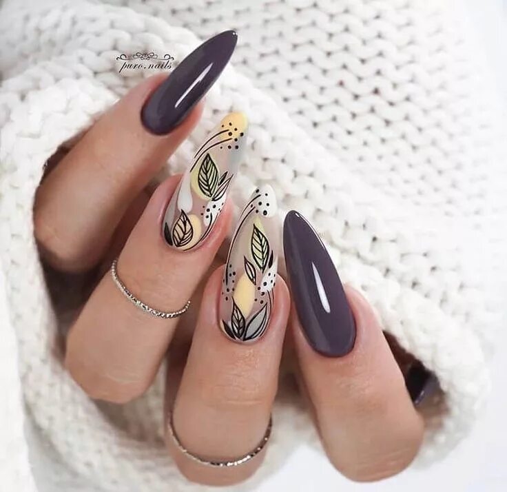 Показать дизайн ногтей самые модные осень фото 57+ Mejores Diseños de Uñas en Tendencia (2020) Manicure nail designs, Stylish n