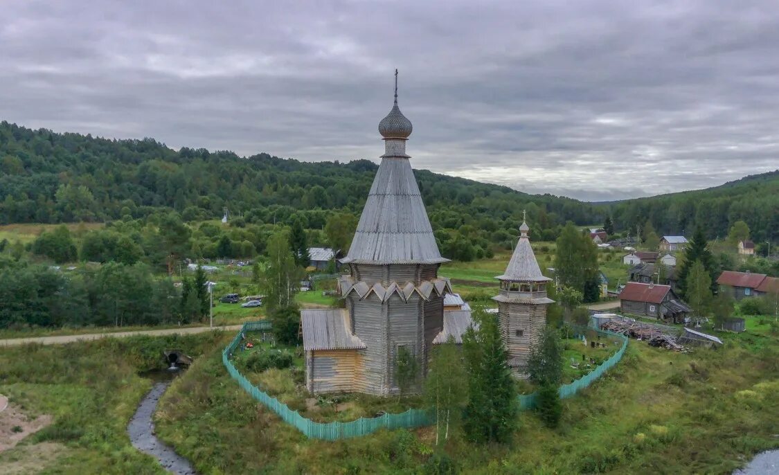 Показать фото деревни брюмбель Согиницы. Церковь Николая Чудотворца. - Русский контур