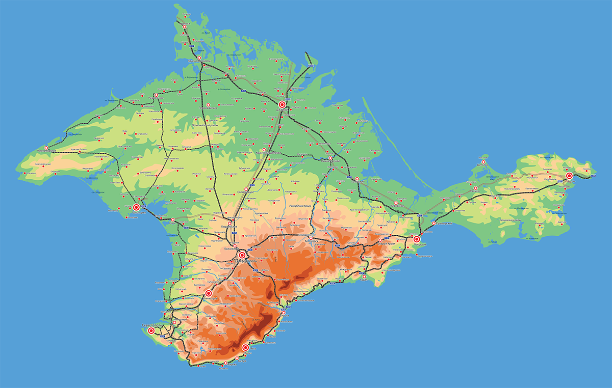 Показать фото карты крыма Карта Крыма в векторе / Map of Crimea in vector (5) Images :: Behance