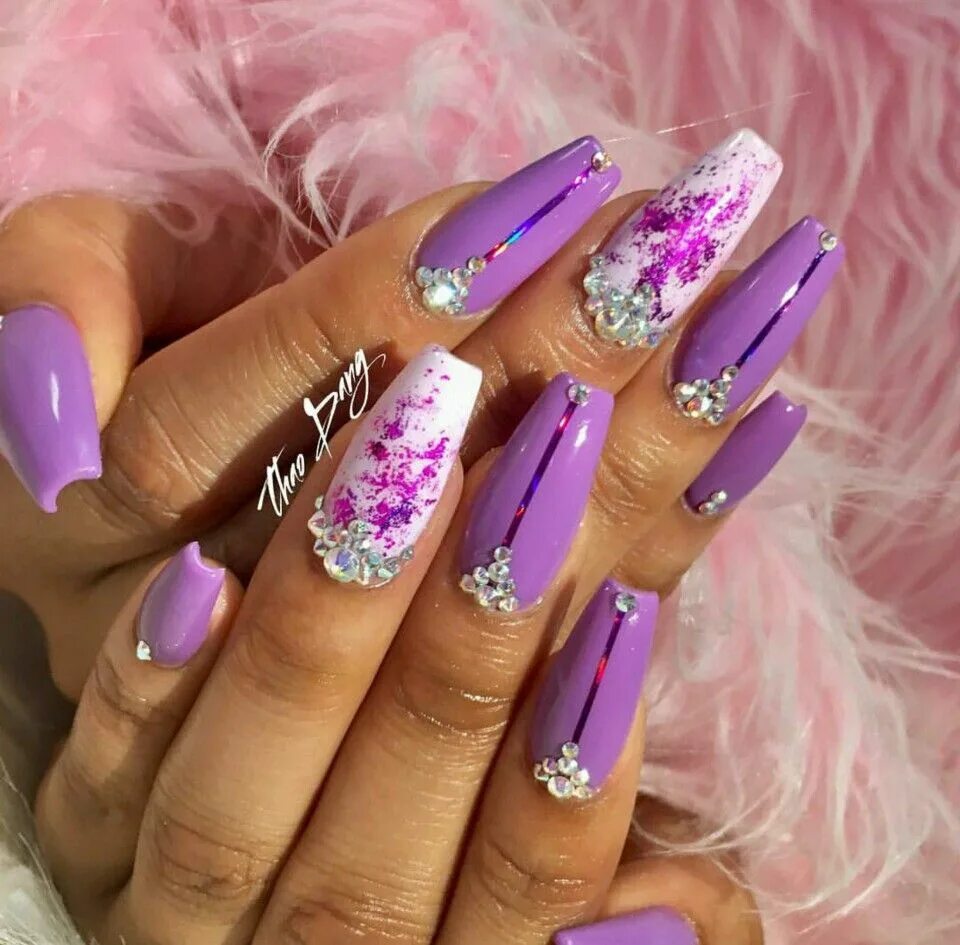 Показать фото красивых ногтей Pin on nails Purple nail art, Purple and pink nails, Purple nails