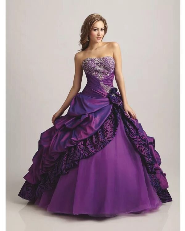 Показать фото красивых платьев Buy wedding purple dress cheap online