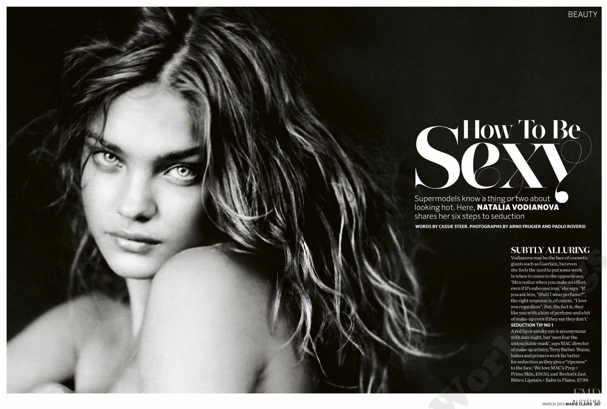 Показать фото романа водянова How To Be Sexy in Marie Claire UK with Natalia Vodianova - (ID:49258) - Fashion 