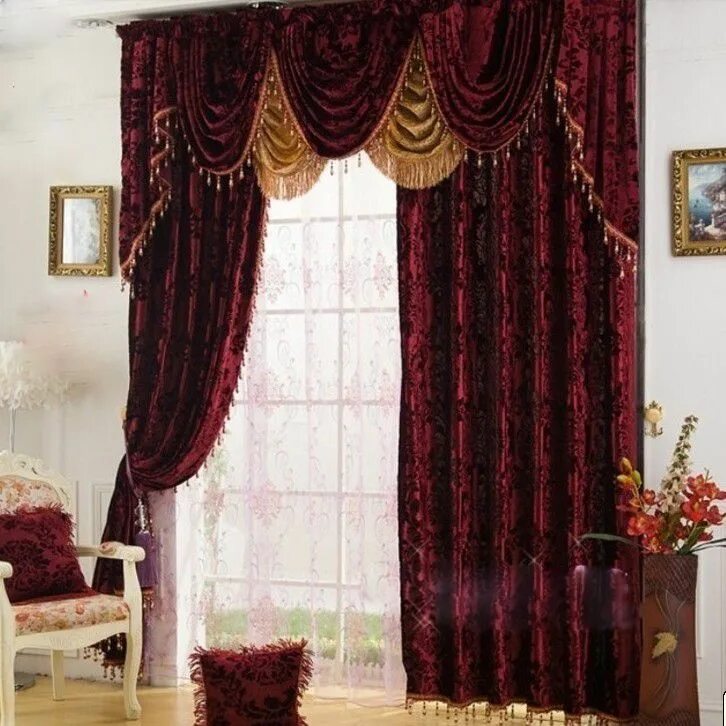 Показать фото штор Popular of Victorian Curtains Ideas Designs with Best 25 Red Velvet Curtains Ide