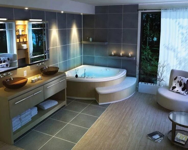 Показать фото ванной комнаты Inspiration salle de bain- 50 photos pour en tirer des idées! บ า น ใ น ฝ น, ห อ