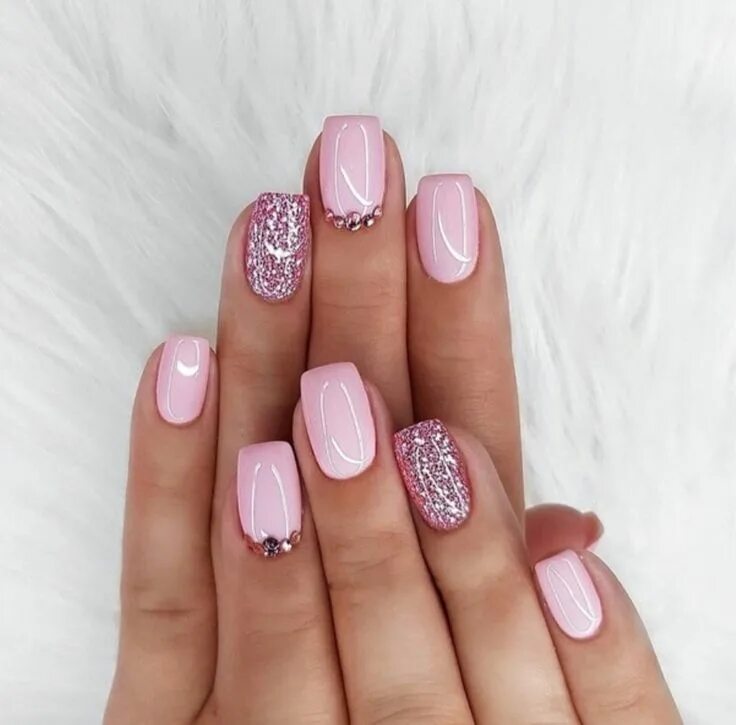 Показать гель лак маникюр красивый Розовый маникюр Nails, Cute acrylic nails, Pretty short nails