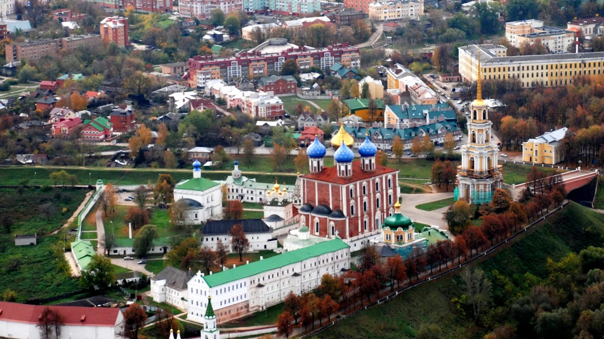 Показать город рязань фото Обои город, здание, Вторая мировая война, достопримечательность, монастырь Full 