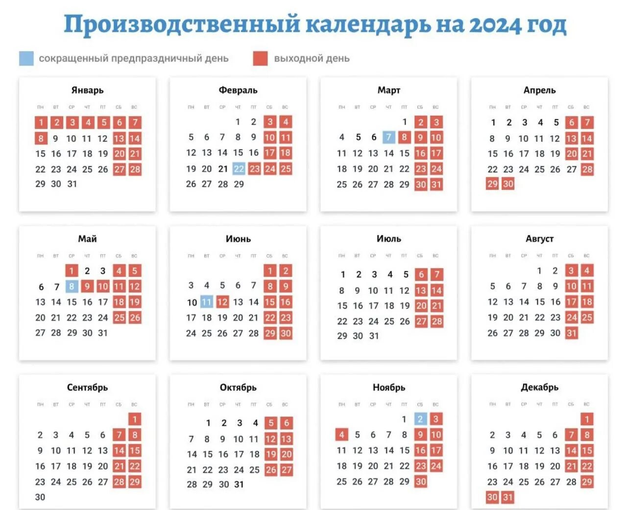 Показать календарь на 2024 год Производственный календарь с выходными на 25 год