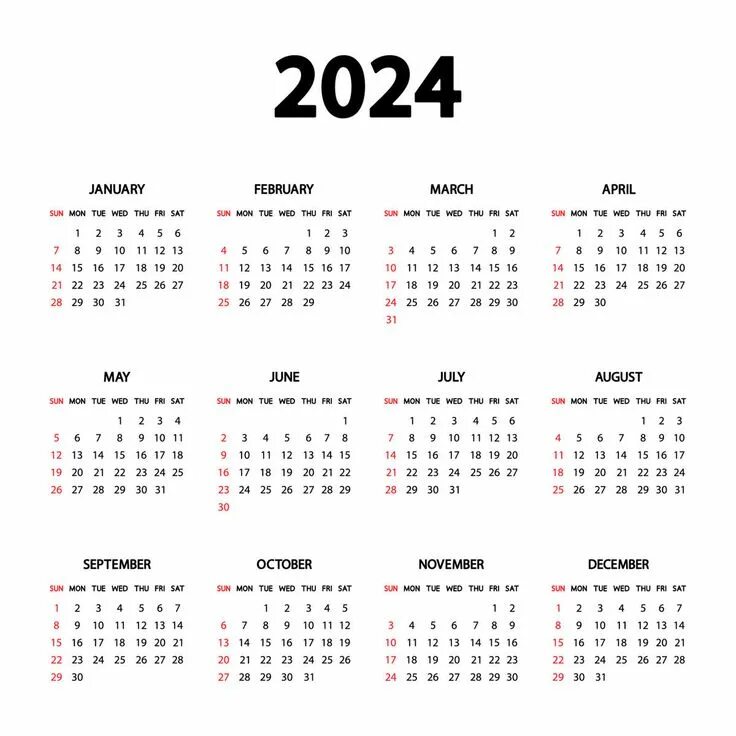 Показать календарь на 2024 год Календарь 2024 года Calendário, Calendário de fotos, Calendário para impressão