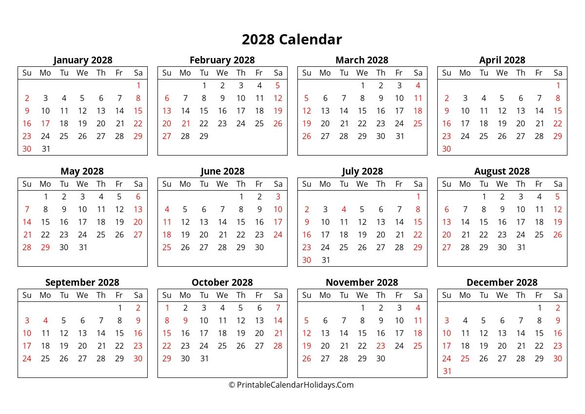 Показать календарь на 2025 год Calendar 2028 - Elastic.almalnews.com