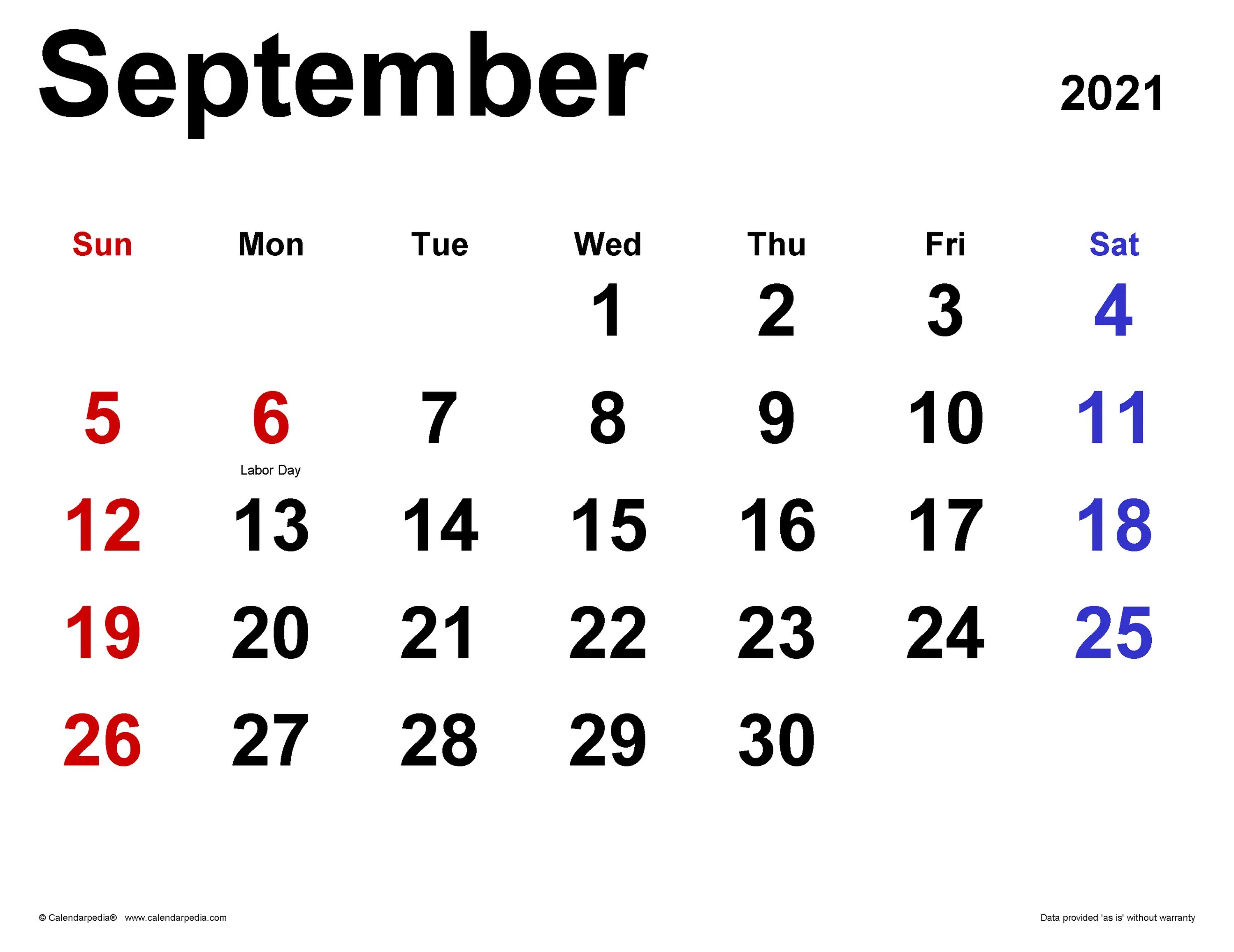 Показать календарь на сентябрь 2024 года September 2021 Calendar Templates for Word, Excel and PDF