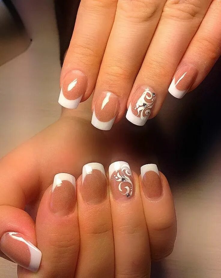 Показать красивый маникюр френч Pin on Ногти Nails, Beauty