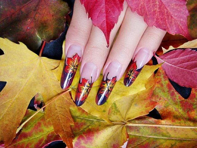 Показать красивый осенний маникюр 27 photos of super trendy extended nail designs from champions