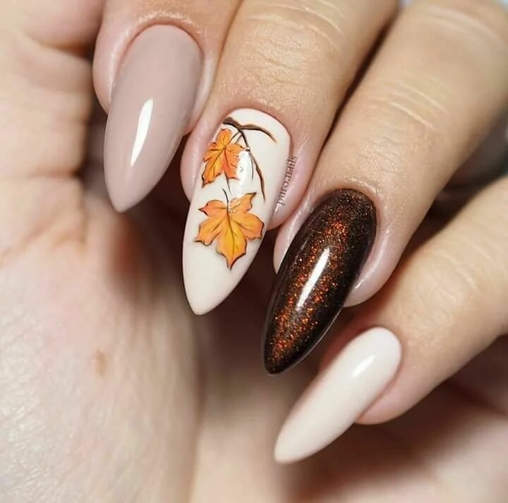 Показать красивый осенний маникюр Pin on autumn nails Nails, Fall nail art designs, Nail designs