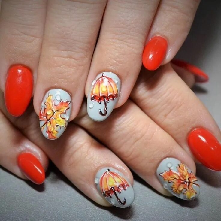 Показать красивый осенний маникюр Fall leaf nail art: chic manicure ideas to start the season in style Fall nail a