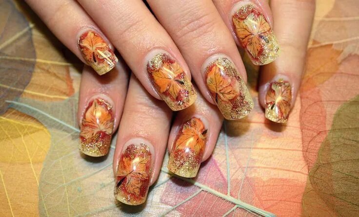 Показать красивый осенний маникюр autumn nails Thanksgiving nail art, Fall nail art designs, Best nail art designs