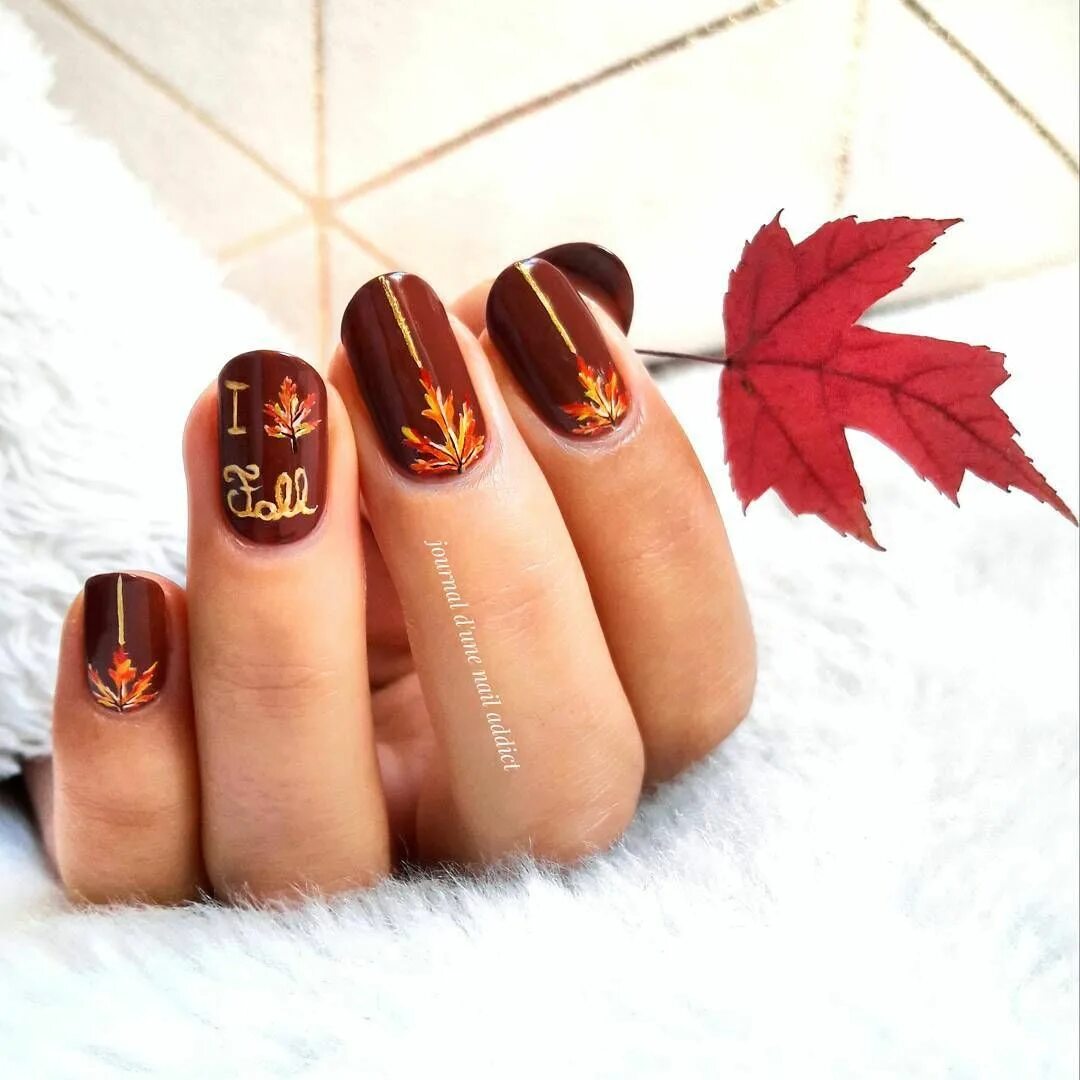 Показать красивый осенний маникюр 22 Fall Nail Designs to Match Your Pumpkin Spice Latte