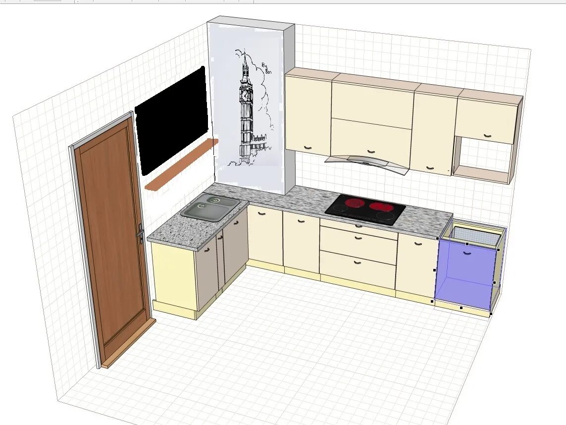 Файл:U-shaped kitchen.png - Википедия