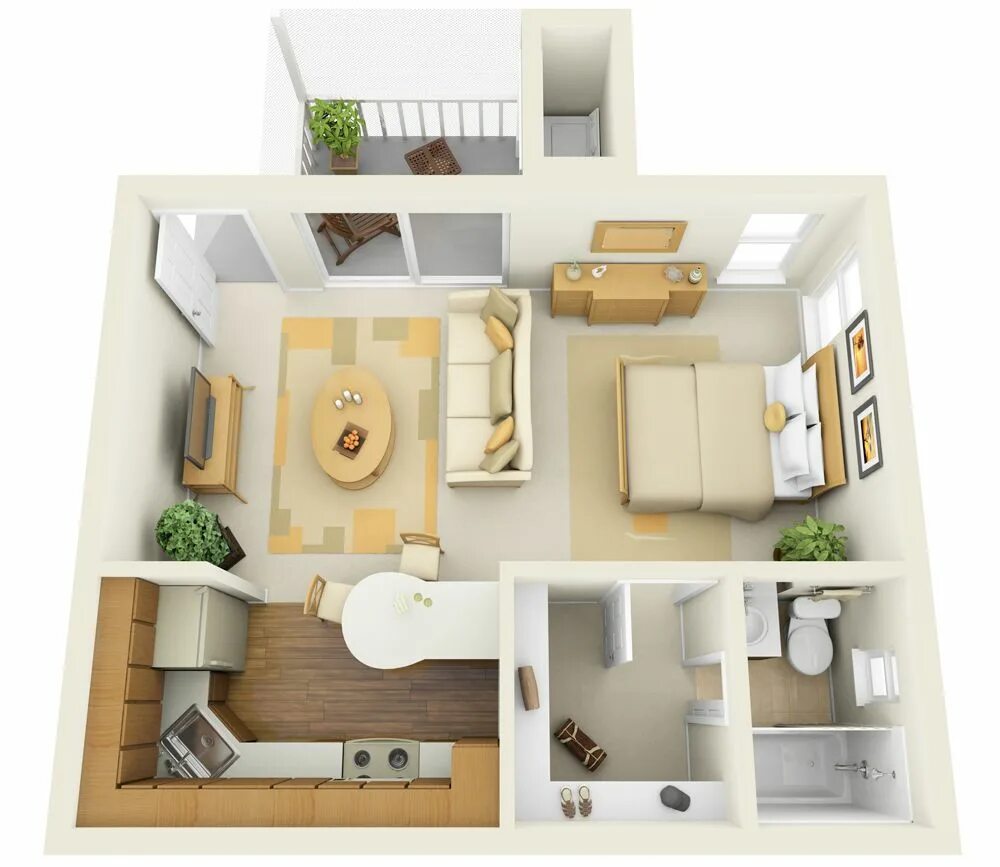 Показать планировку квартиры 1 Genius floor plan and color pallate to open space Apartment interior design, Stu