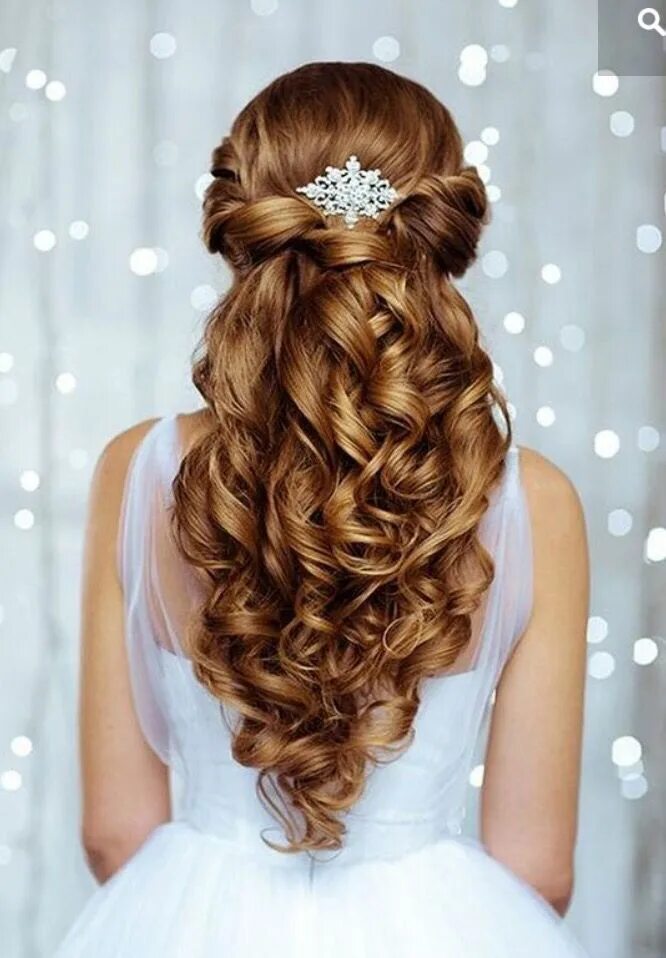 Показать прически на длинные Bruidskapsel krullend lang haar Long hair styles, Hair styles, Best wedding hair