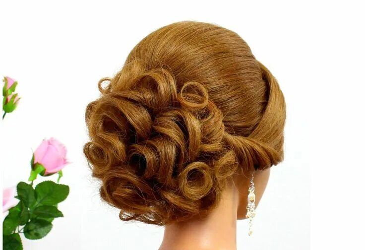 Показать прически на средние волосы Updo hairstyles. Wedding prom hairstyles for medium hair. Bridal hairstyles Long