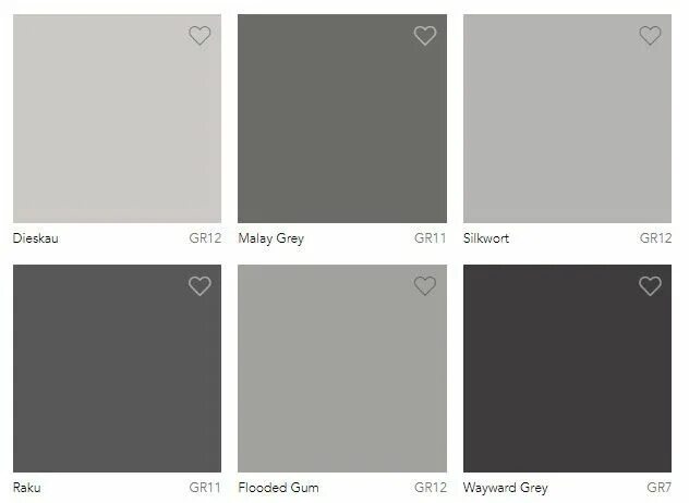 Показать серый цвет фото Grey Colour Charts Dulux Australia Grey colour chart, Dulux paint colours, Grey 