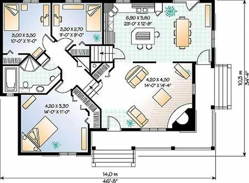 Показать схемы домов Main Floor Plan