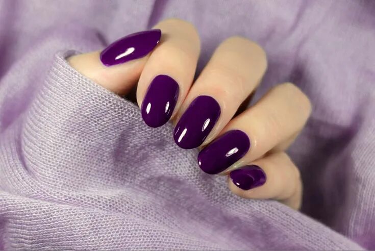 Показать цвета маникюра фото paznokcie mokotów Violet nails, Stylish nails, Purple nails