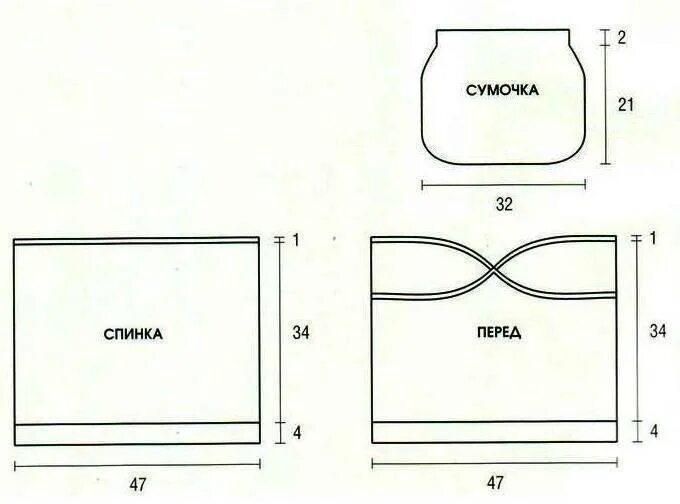 Показать выкройку хозяйственной сумки через плечо Выкройка сумки для вечернего выхода