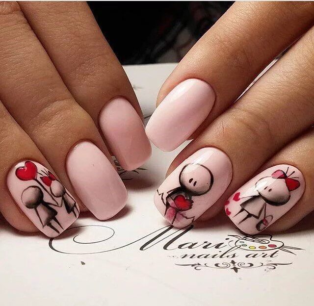 Покажи дизайн ногтей на маникюр @pelikh_Красивый маникюр , Ногти , Мк Valentines nails, Nail art, Trendy nails